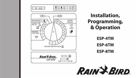 RAIN BIRD ESP-4TM, ESP-6TM, ESP-8TM installation Guide