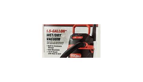 hyper tough 1.5 gallon wet/dry vac manual