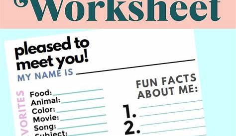 Get to Know Me Worksheet! Back to School Activity in 2021 | Back to
