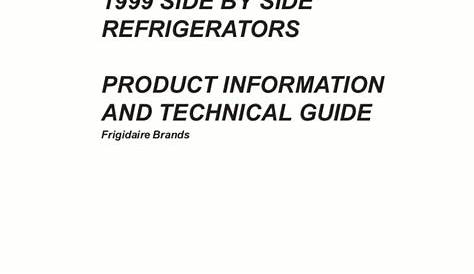 jsi 23 frigidaire refrigerator manual