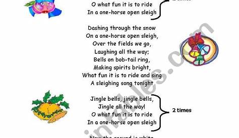 English worksheets: Jingle Bells lyrics