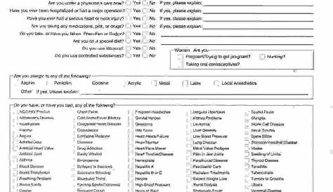 96 best ideas for coloring | Printable New Patient Dental Forms