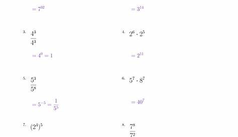 mathworksheet4kids exponent rules answers