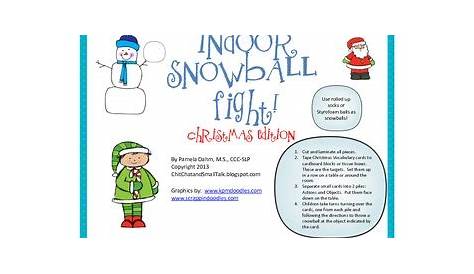 indoor snowball fight printable