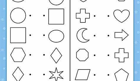 match the shapes kindergarten worksheet