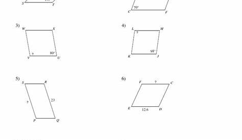 special parallelograms worksheets answers