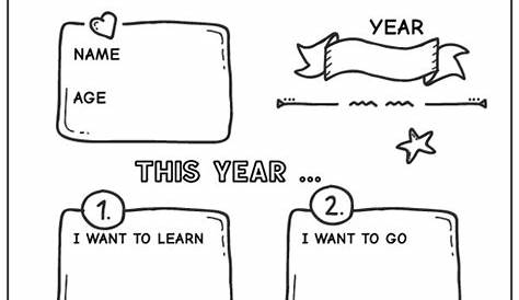 Free Printable New Year's Resolutions Worksheets