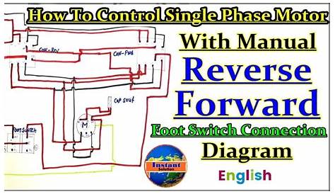 Single Phase Motor Manual Reverse Forward With Foot Switch Control