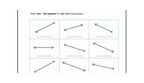 Lines, segments and rays worksheets | K5 Learning