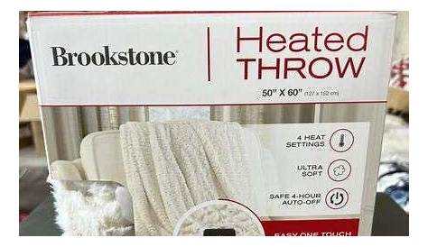 Brookstone Heated Throw Blanket - Plush White 50" x 60" - NW Asset Services