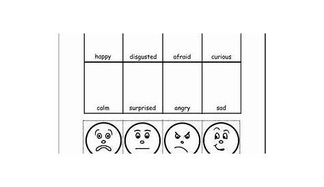 Worksheet for Kindergarten Emotions | Teaching emotions, Feelings