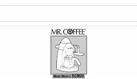 mr coffee/espresso machine manual