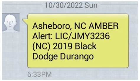 Asheboro, North Carolina AMBER Alert (Child Abduction Emergency