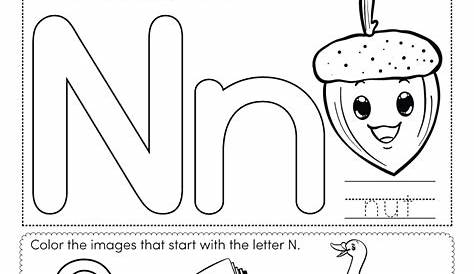 Letter N Coloring Worksheet - Free Printable, Digital, & PDF
