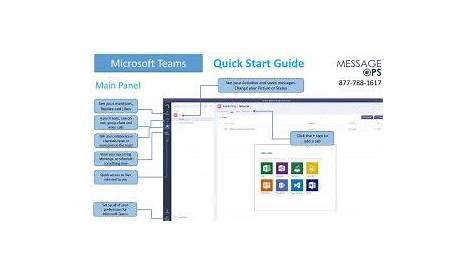 Microsoft Teams Quick Start Guide & Cheat Sheet, TEAMS Training Many MessageOps members have
