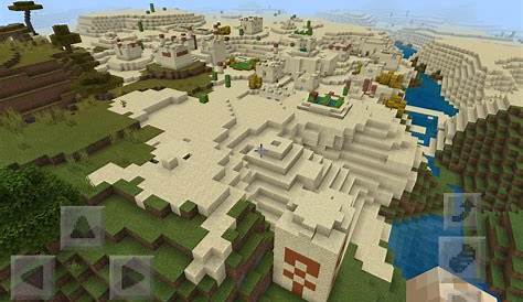 (Bedrock) seed= -2003567977 . Desert temple and abandoned village at