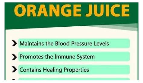 fruit juice benefits chart