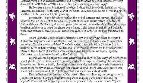 Halloween - History - ESL worksheet by Baby V