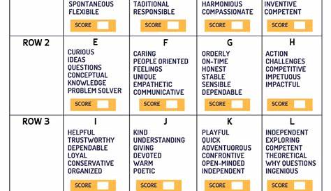 team building personality test printable