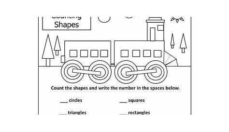 grade 1 missing shapes trains worksheet