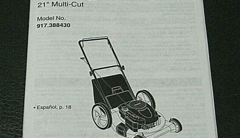 craftsman lawn mower owner's manual model 917.388430, 21-inch cut | eBay