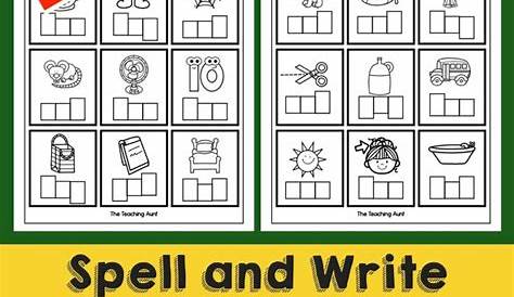 CVC Words Worksheets for Kindergarten. - The Teaching Aunt | Writing