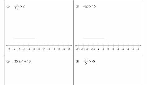 solving two step inequalities worksheets answers key
