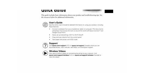 Epson ET-2550 Quick Guide | Manualzz