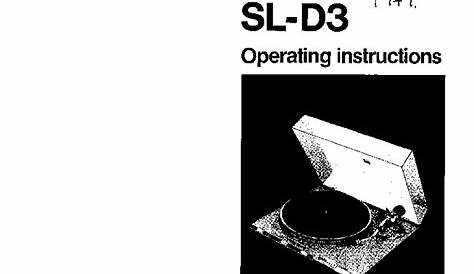 TECHNICS SL-D3 TURNTABLE USER MANUAL Service Manual download