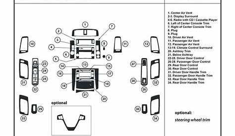 2006 cadillac srx parts diagram