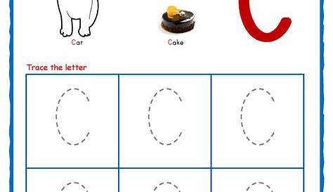 tracing letter c worksheets for kindergarten