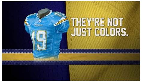 Evolution of the Chargers colors