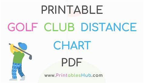 Man Printable Golf Club Distance Chart