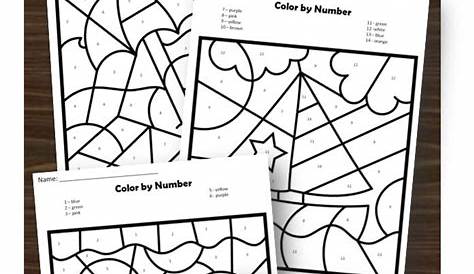 summer color by number printable