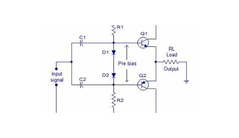 class ab push pull amplifier circuit diagram