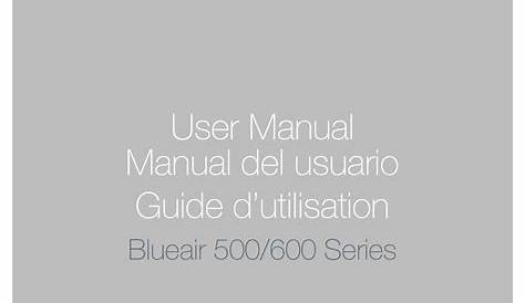 blueair 301 user manual