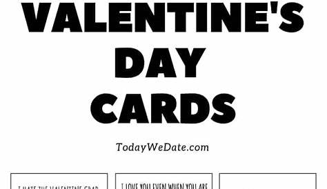 105 Funny Valentine's Day Printables To Surprise Your Sweetheart