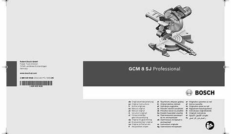 bosch gcm12sd manual