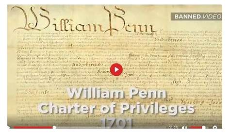 william penn's 1701 charter of privileges