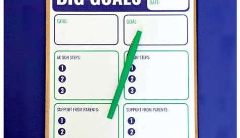 teenage goal setting worksheets pdf