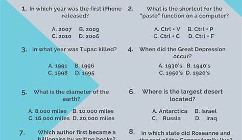 printable fun trivia questions and answers