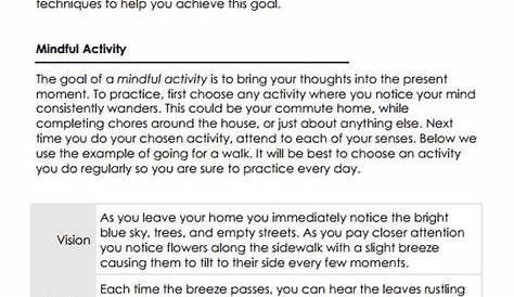 dbt mindfulness worksheets