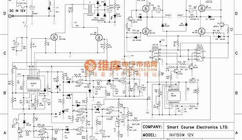 Schematics diagrams: DC AC inverter 150W 12V to 220V schematic diagram