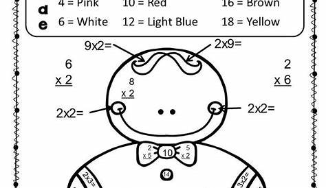 Christmas Multiplication Coloring Pages