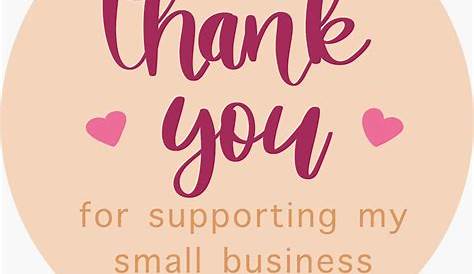 thank you for supporting my small business stickers printable