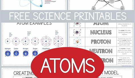 Atoms Worksheet 9th Grade