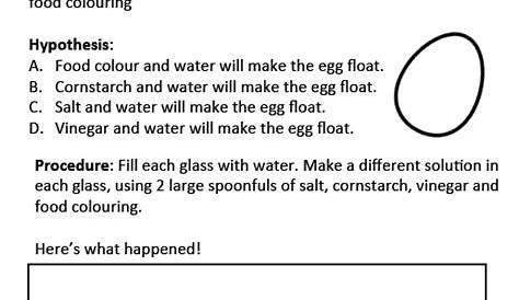egg floating in water experiment