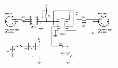MIDI Tester Schematic diagram under Repository-circuits -45747- : Next.gr