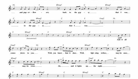 Mac - Gypsy sheet music (fake book) (PDF)