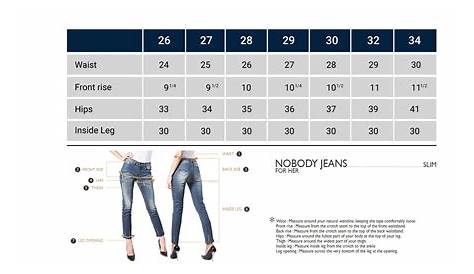 Size Chart Jeans Forever 21